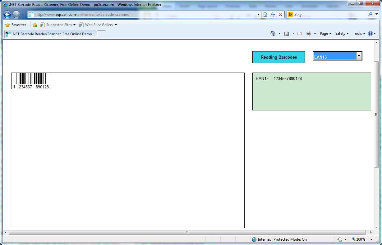 Online Demo: Read EAN-13